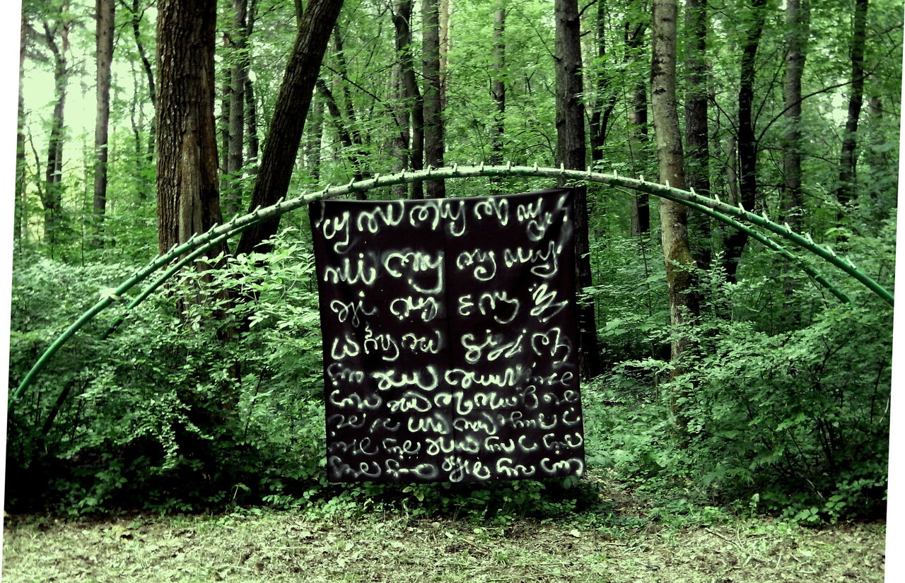 Tae Ateh. Asemic Intervention in the Forest. Workshop documentation. - Tae Ateh  - provided by the author......